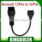 12 Pin OBD 2 Connector For Renault Adapter Car Accessories Diagnostic Extension OBD Cable 16 Pin thumbnail-1