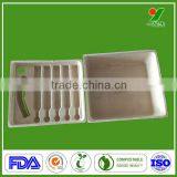 China Manufacturer New Design High Quality Biodegradable Bagasse Pulp Anti-knock Packaging Trays for Electronic Component thumbnail-1