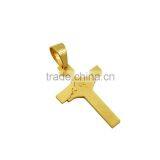Hot Sale Gold Filled Jewelry Stainless Steel Fire Scriptures Cross Necklace Pendant thumbnail-5