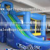 Blue Classical Inflatable Party Jumper and Slide Combo Castle SP-CM024