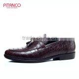The Crocodile Grain Leather Indian Moccasin Shoes for Men thumbnail-2