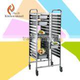 Convenient Kitchen GN Pan Tray Dish Trolley With Stainless Steel for Commercial Industrial Hotel Restaurent thumbnail-1