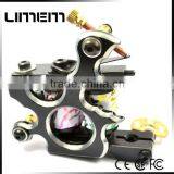 Hot sale professional design shader &liner 10 coils black iron tattoo machine tattoo gun