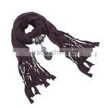 2016 New Design Metal Heart Shaped Pendant Scarf