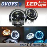 CE OEM 40w 10-30v 7inch Yellow White Braking Light Led Fog Lamp for H-arley J-eep thumbnail-1