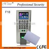 F18 Hot Selling High Quality New TCP/IP Access Control and Fingerprint Attendance