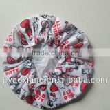 Factory supply best hello kitty printed environmently friendly shower caps or hats for hotel and home,etc.