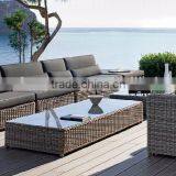 Wicker Rattan Sofa Furniture- Resin Rattan Garden Sofa Set - Patio Garden Sofa Set Outdoor Furniture thumbnail-1