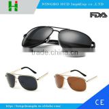 2016 High quality cool logo metal frame polarized sunglasses