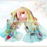 Wholesale 2016 New China Digital Printed Silk Long Fashion Scarf for Lady thumbnail-5