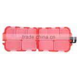 Fishing Tackle Box 10 Compartments Small Size for Fishing Hooks Swivels Beads Etc Red thumbnail-1