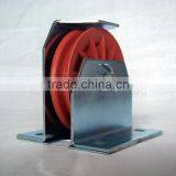 3.5" Nylon/plastic Pulley With Metal Bracket Vertical Composite thumbnail-1