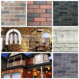 Faux fire thin brick veneer for fireplace decor