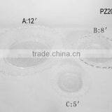Art Embossed 5" 8" 12" Glass Plate for Restaurant thumbnail-1