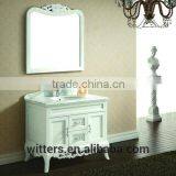 WTS-1522 40'' Modern Neoclassical Wooden White Double Sink Marble Top Bathroom Cabinet thumbnail-4