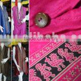 VTG RETRO THAI GYPSY WOODEN BUTTON HANDMADE HIPPIE BOHO Oriental Asian Style Robe Shirt Blouse thumbnail-1