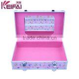 Personalized Lockable Hardshell Pink Makeup Boxes With Compartments thumbnail-5