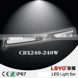 Hot Sale XML-10watt Bar Light, 240W Single Row Tundra 50'' Curved Led Light Bar With Bracket Mounts