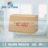 New Cheap Home Decor Rfashion LED Wooden Alarm Clcok thumbnail-1