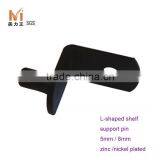 L- Shaped Metal Cabinet Shelf Supports With 8mm Pin