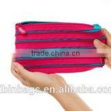 Funny and Playful Bright Pencil Pouch Pencil Case - Strawberry Pink & Caribbean Blue thumbnail-4