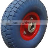 10 inch FLAT FREE wheels PU wheel with metal rims for tool carts hand trucks