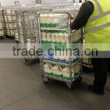 4 Wheels Storage Wire Milk Roller Trolley, Heavy Load Steel Cage Cart SHMT-A1 thumbnail-2