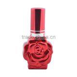 Rose Flower Shaped Crackle Color Glass Bottle Empty Mini Aluminum Atomizer Glass Spray Perfume Bottle thumbnail-4