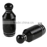 Universal Aluminum 2pcs/a Set Black Motorcycle Tyre Tire Valve Stem Caps New thumbnail-1