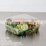 Cheap Price Clamshell Plastic Cake Container Carrier With Hinged Lid, Clear Plastic Take Out Food Packaging Box for Salad thumbnail-1