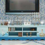 Mediterranean Style TV Cabinet, Sailing Boat Handpainting TV Stand, Solid Wood Living Room TV Cabinet (BF01-X1156) thumbnail-1