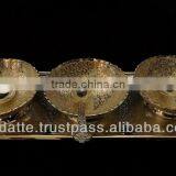 New Design Home Decoration Gift Item Set Beautiful Hand Carved Silver Plated Gift Bowl Spoon Set thumbnail-1