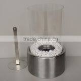 Round Stainless Steel Bio Ethanol Table Fireplace thumbnail-2