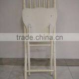 Antique White Wood Folding up Chair thumbnail-2