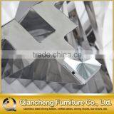 Fashion Stainless Steel Dining Table With Glass Modern Furniture thumbnail-4