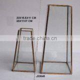 Glass and Metal Plant Terrarium in Brass Finish Other Finishes Also Available