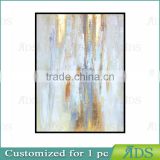 Hand Painted Canvas Abstract Oil Painting with Gold Leaf