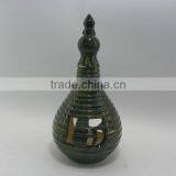 Dark Green Ceramic Tower Tealight Holder thumbnail-1