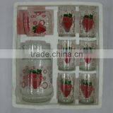 JK001 7pcs Glass Drinking Set With Printing thumbnail-6