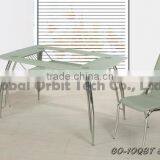Modern Simple Dining Table Set Dining Room Designs Glass Dining Table and Chair thumbnail-3