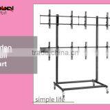 Perdurable Adjustable Mobile Display LCD TV Floor Stand With Wheels thumbnail-5