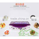 Nice BPA Free Microwave Safe Big Plastic Lunch Box Set for Girls and Women thumbnail-4