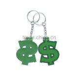 2017 Cute Money Pattern 3D Promotional Soft PVC Embossed Personal Design Silicone Keychain Keyring thumbnail-4