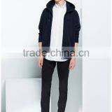 95/5 Cotton/Spandex Enzyme Wash YKK Zipper Hood Wholesale Plain Hoodies Men thumbnail-2