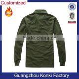 Men Casual Cotton Pique Long Sleeve Polo Shirt thumbnail-2