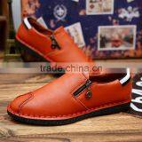 Dark Blue Genuine Leather Men Business Casual Shoes Fashion Best Quality, Lace up Relaxation Leather Shoes Men Fashion Style thumbnail-3