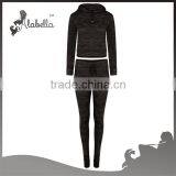 New Womens Cropped Hooded Sweater Top Tracksuit Joggers Pants Lounge Wear Set thumbnail-2