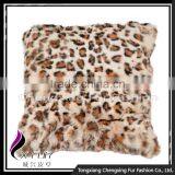 CX-D-93 Christmas Pillow Cover Personalized Custom Real Rabbit Fur Pillowcase thumbnail-1