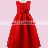 Customized Child Satin Frocks Designs Kids Party Dresses Baby Girl Flower Dress Prom Princess Dress Sleevless thumbnail-5