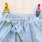 Light Blue Skirts Children's Clothing Baby Girl Dresses Elastic Waistband Ruffle Skirt thumbnail-4